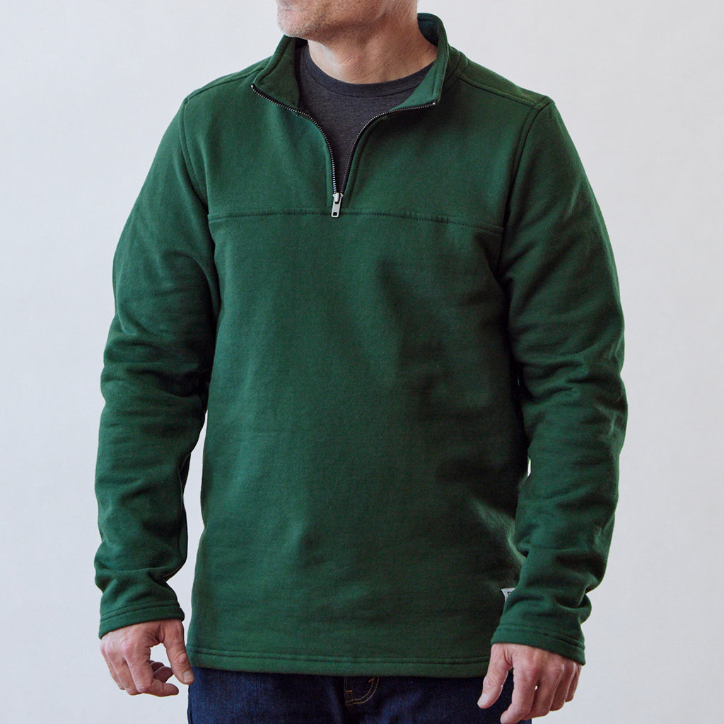 Men's Pro Quarter Zip Sweatshirt - Dark Green