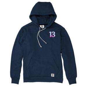 Front of Alex Morgan Pullover Navy Sweatshirt