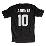 Lo'eau LaBonta Black Tee with Name and Number